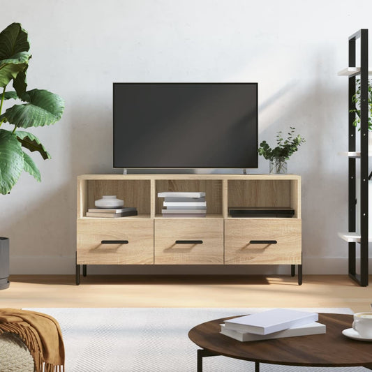 vidaXL Mueble de TV madera de ingeniería roble Sonoma 102x36x50 cm