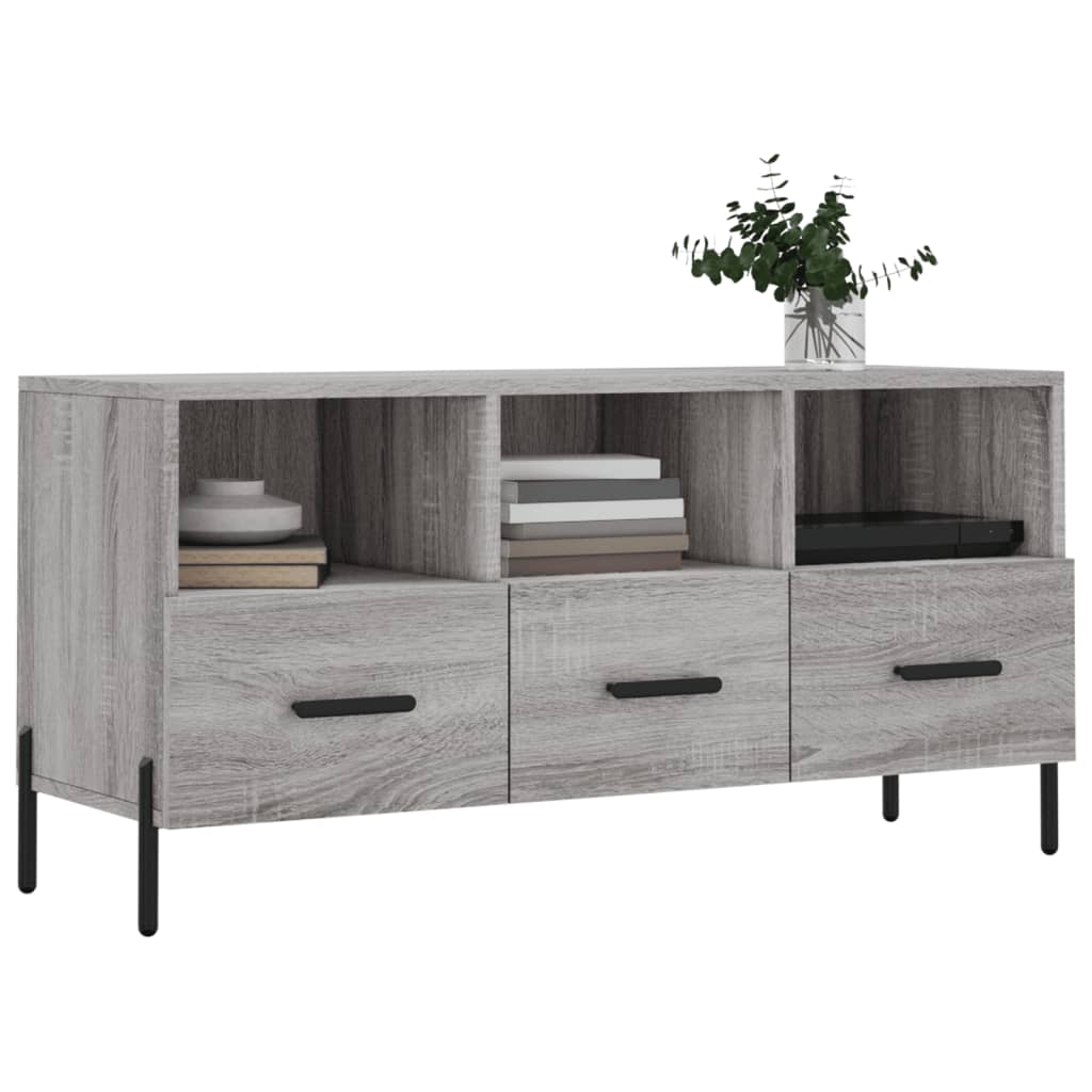 vidaXL Mueble de TV madera de ingeniería gris Sonoma 102x36x50 cm