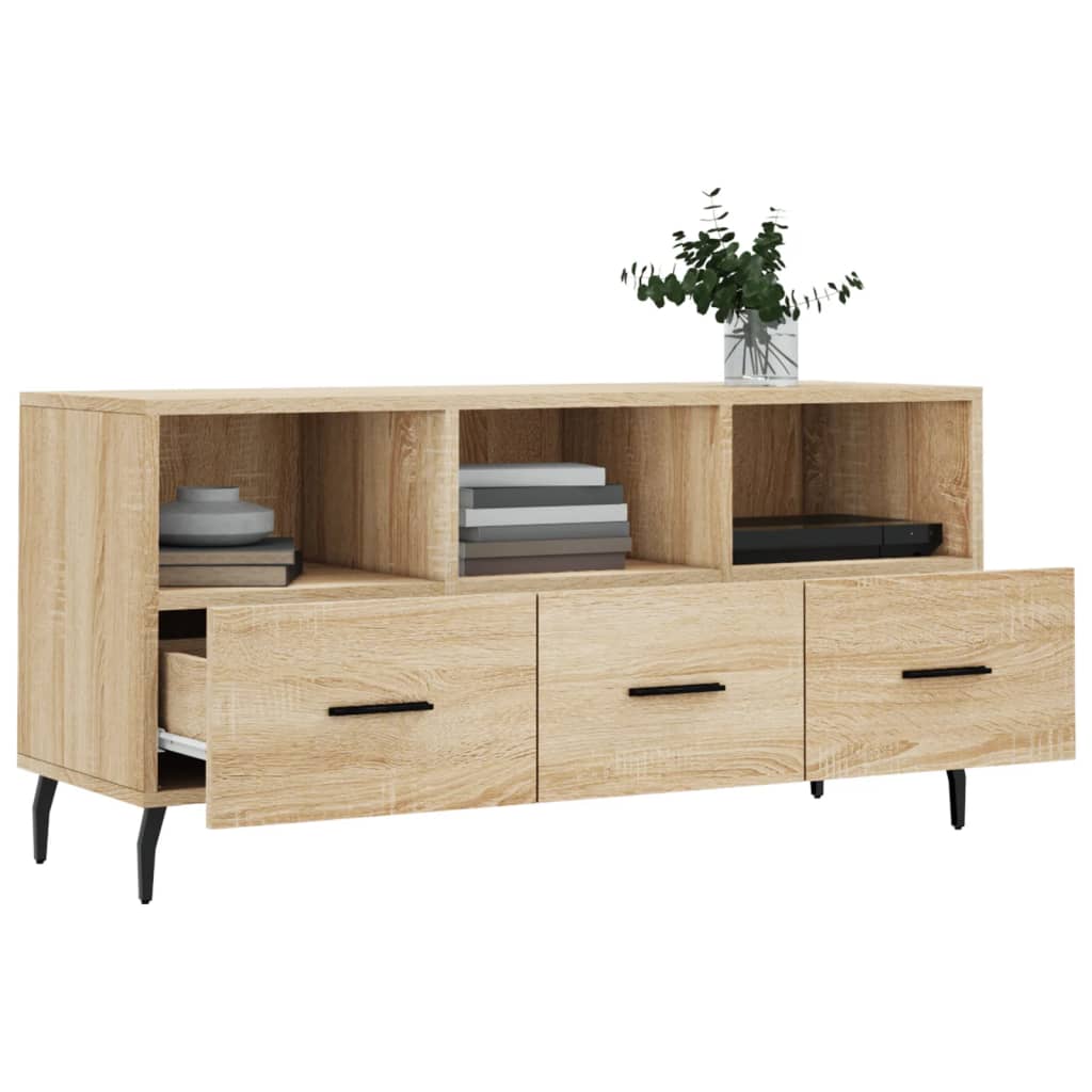 vidaXL Mueble de TV madera de ingeniería roble Sonoma 102x36x50 cm