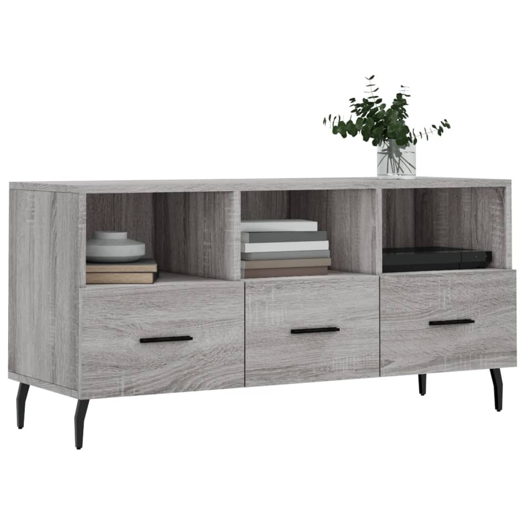 vidaXL Mueble de TV madera de ingeniería gris Sonoma 102x36x50 cm