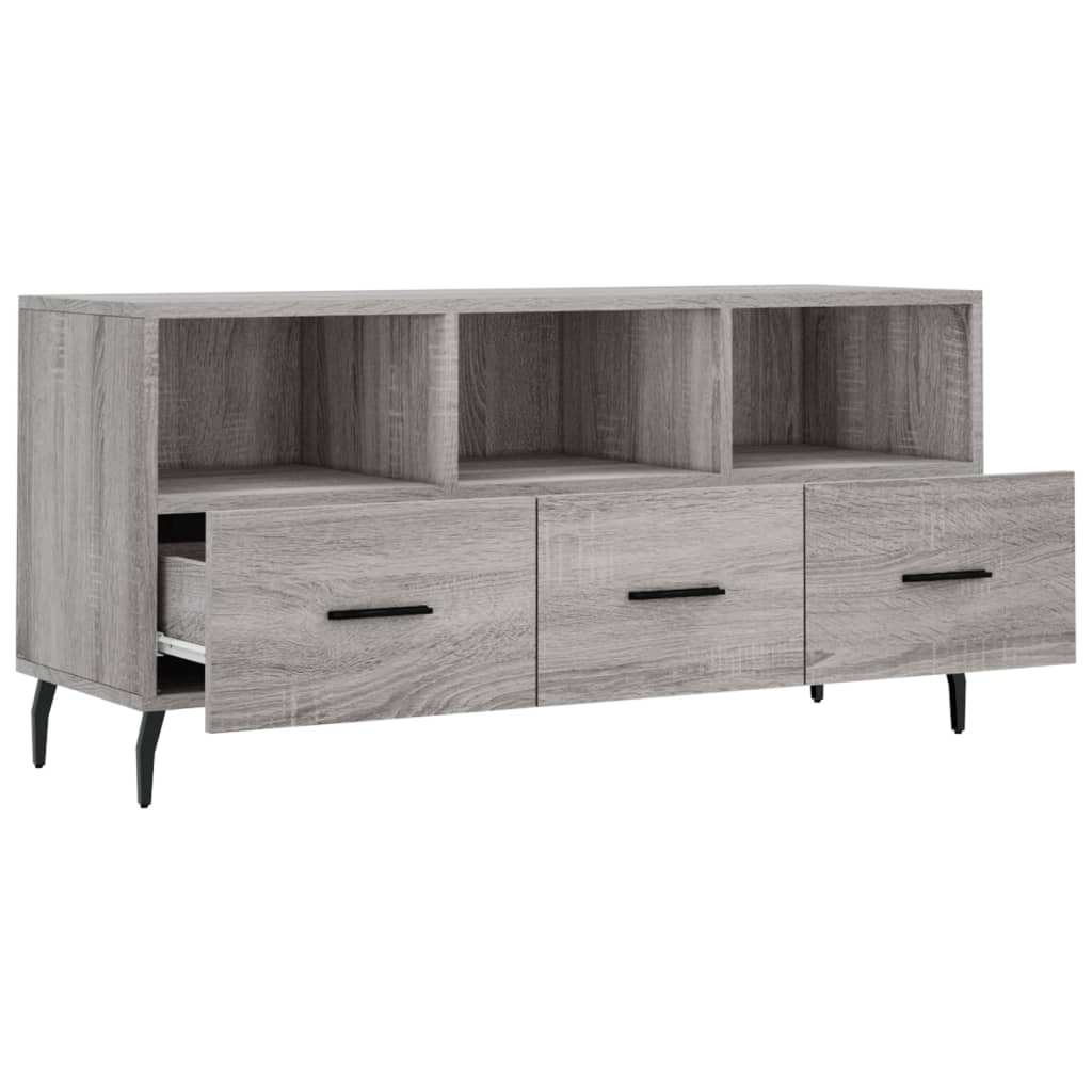 vidaXL Mueble de TV madera de ingeniería gris Sonoma 102x36x50 cm