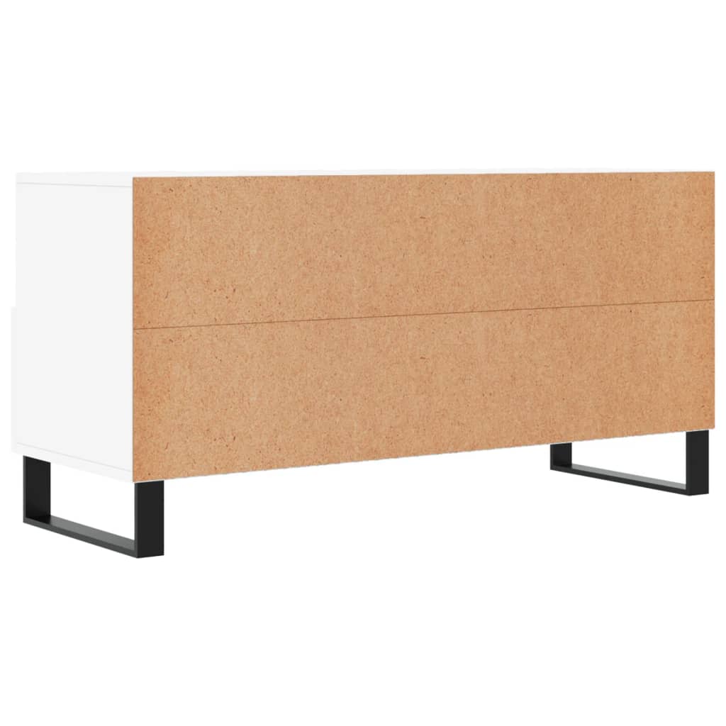 vidaXL Mueble de TV madera de ingeniería blanco 102x36x50 cm