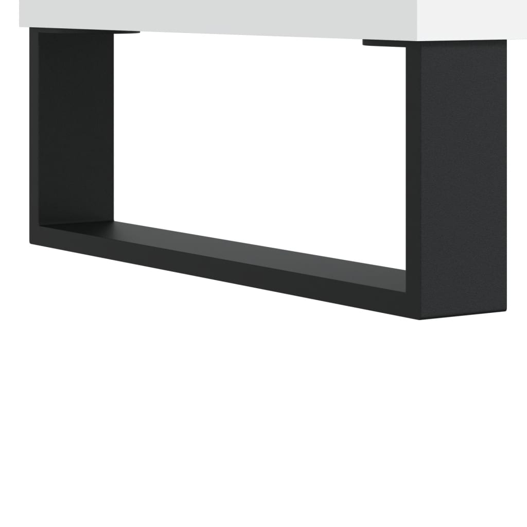 vidaXL Mueble de TV madera de ingeniería blanco 102x36x50 cm