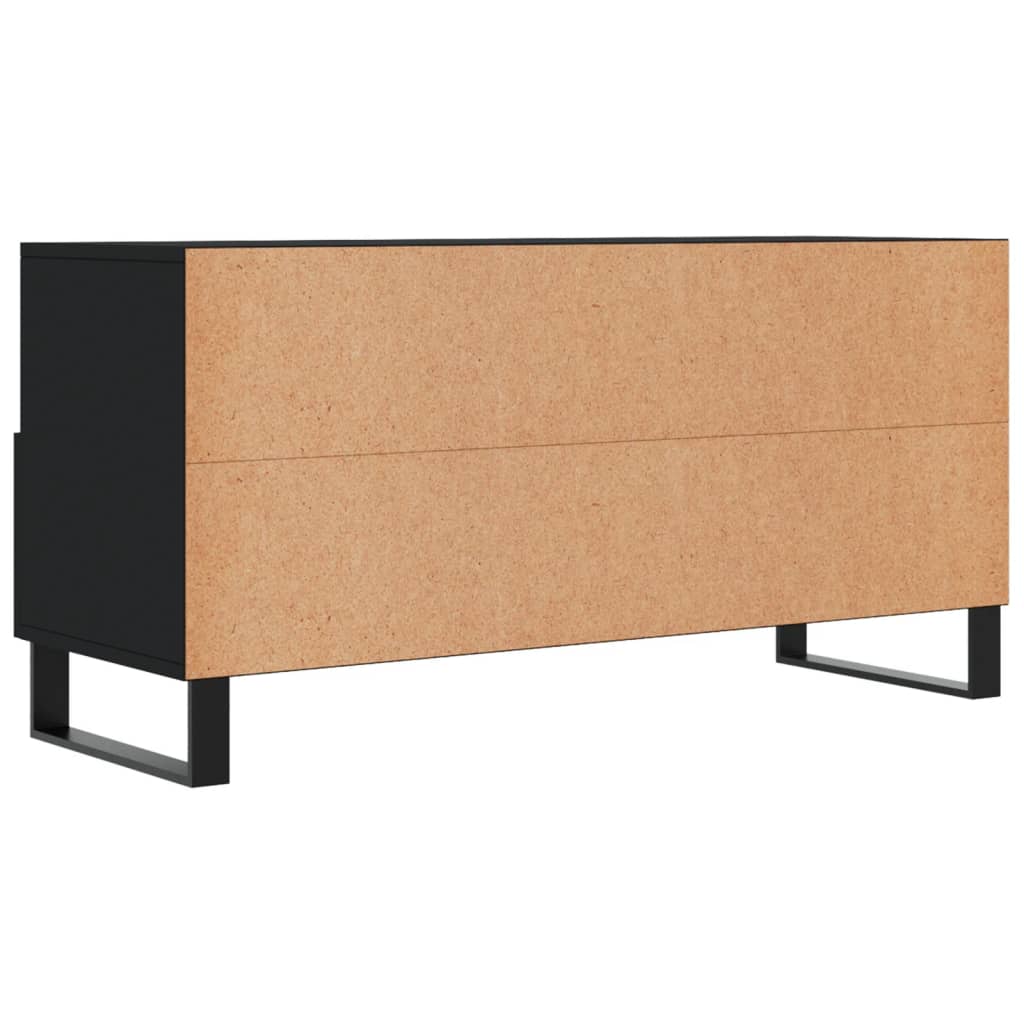 vidaXL Mueble de TV madera de ingeniería negro 102x36x50 cm