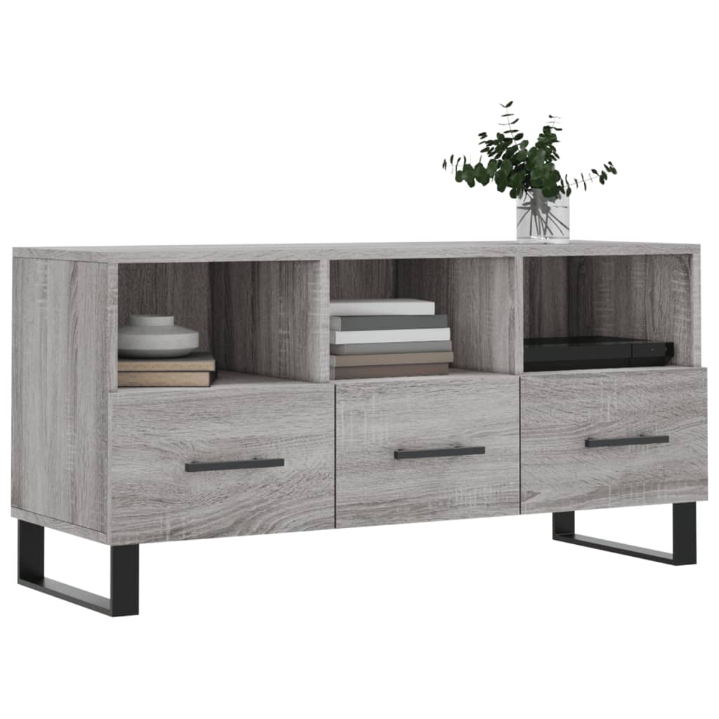 vidaXL Mueble de TV madera de ingeniería gris Sonoma 102x36x50 cm