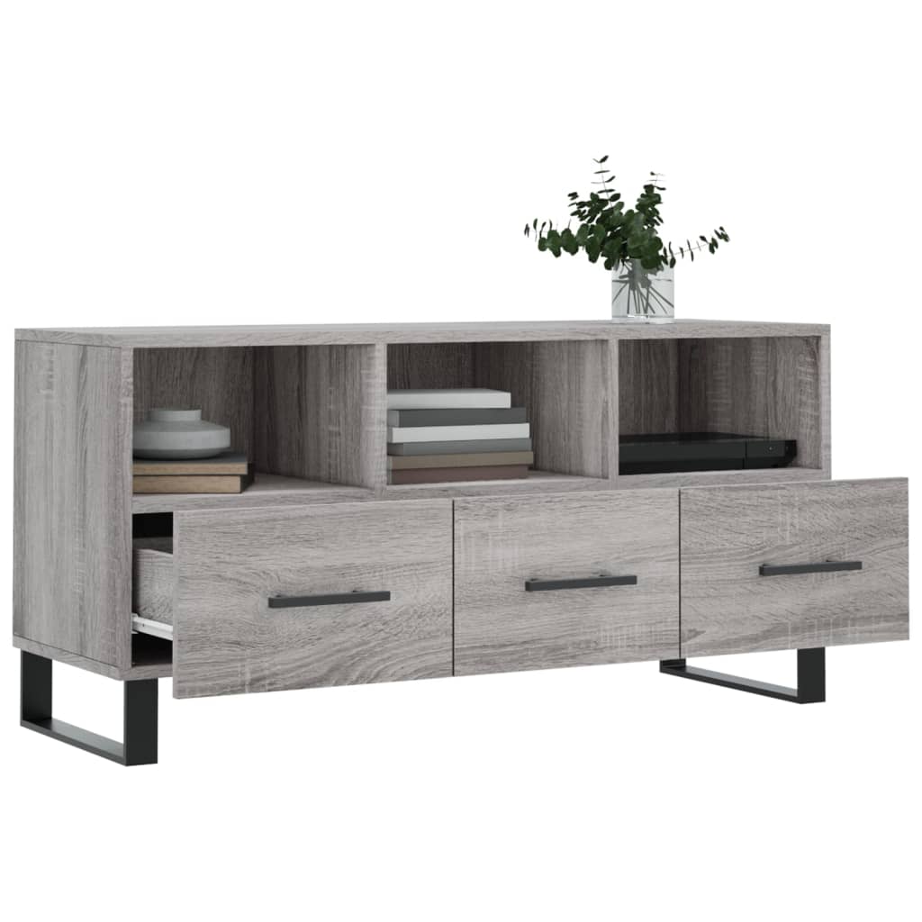 vidaXL Mueble de TV madera de ingeniería gris Sonoma 102x36x50 cm