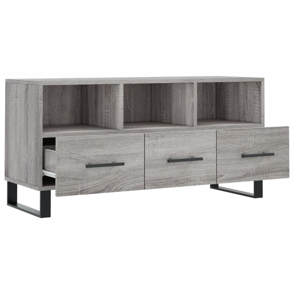 vidaXL Mueble de TV madera de ingeniería gris Sonoma 102x36x50 cm