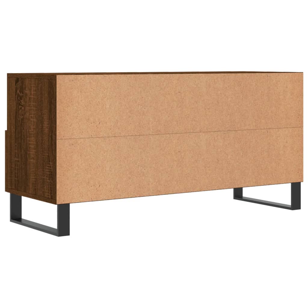 vidaXL Mueble de TV madera de ingeniería marrón roble 102x36x50 cm