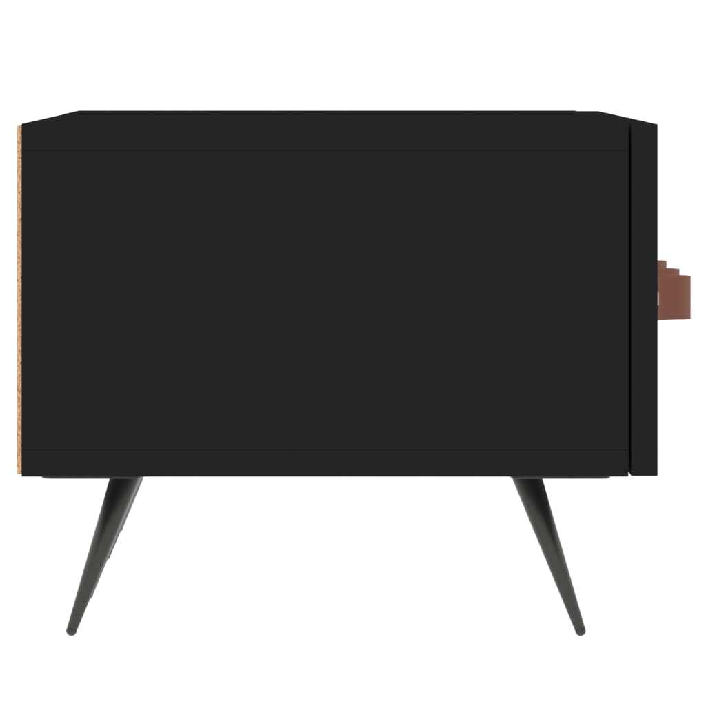 vidaXL Mueble de TV madera de ingeniería negro 150x36x30 cm