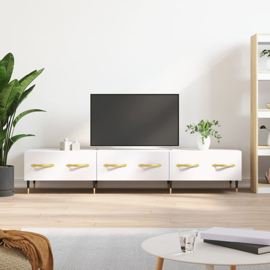 vidaXL Mueble de TV madera de ingeniería blanco 150x36x30 cm