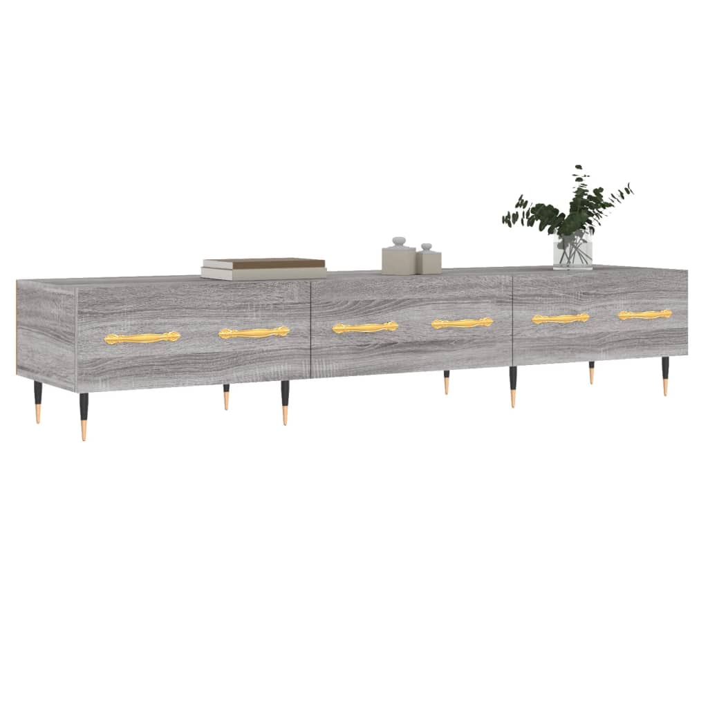 vidaXL Mueble de TV madera de ingeniería gris Sonoma 150x36x30 cm