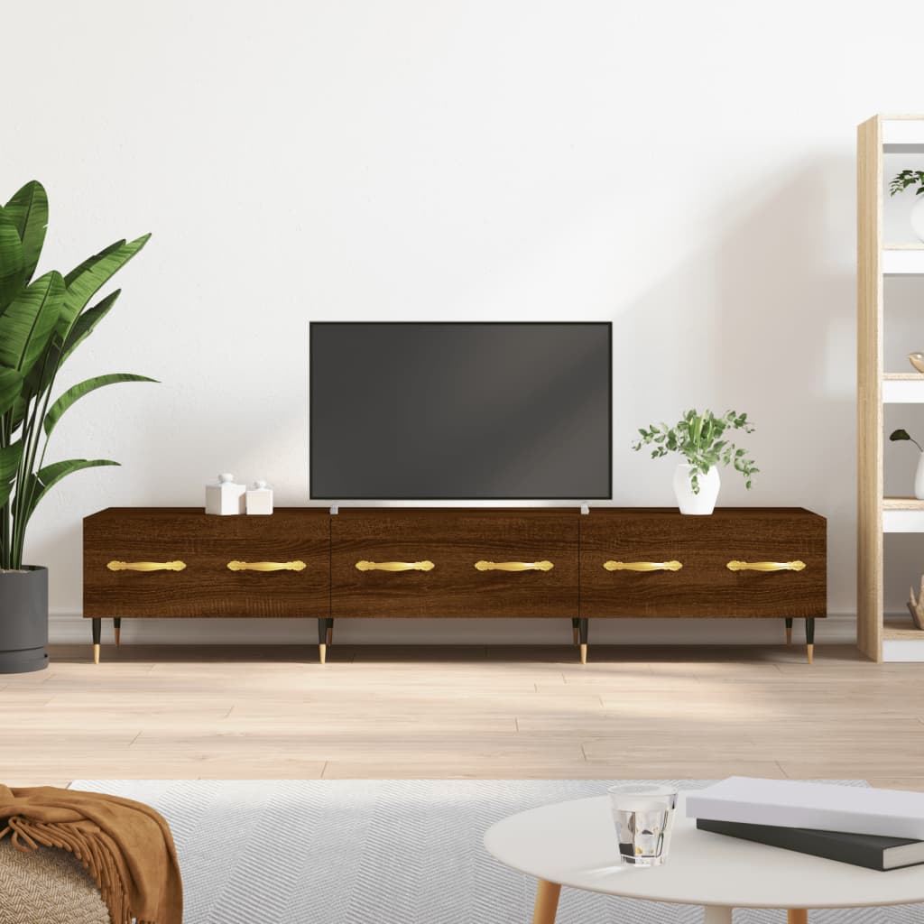 vidaXL Mueble de TV madera de ingeniería roble marrón 150x36x30 cm