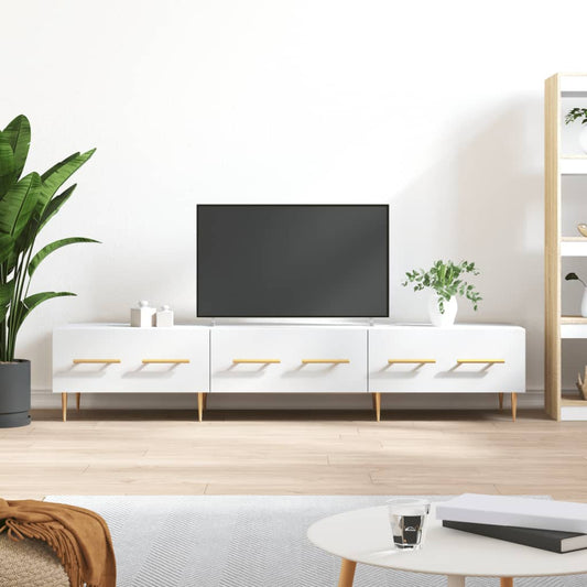 vidaXL Mueble de TV madera de ingeniería blanco 150x36x30 cm