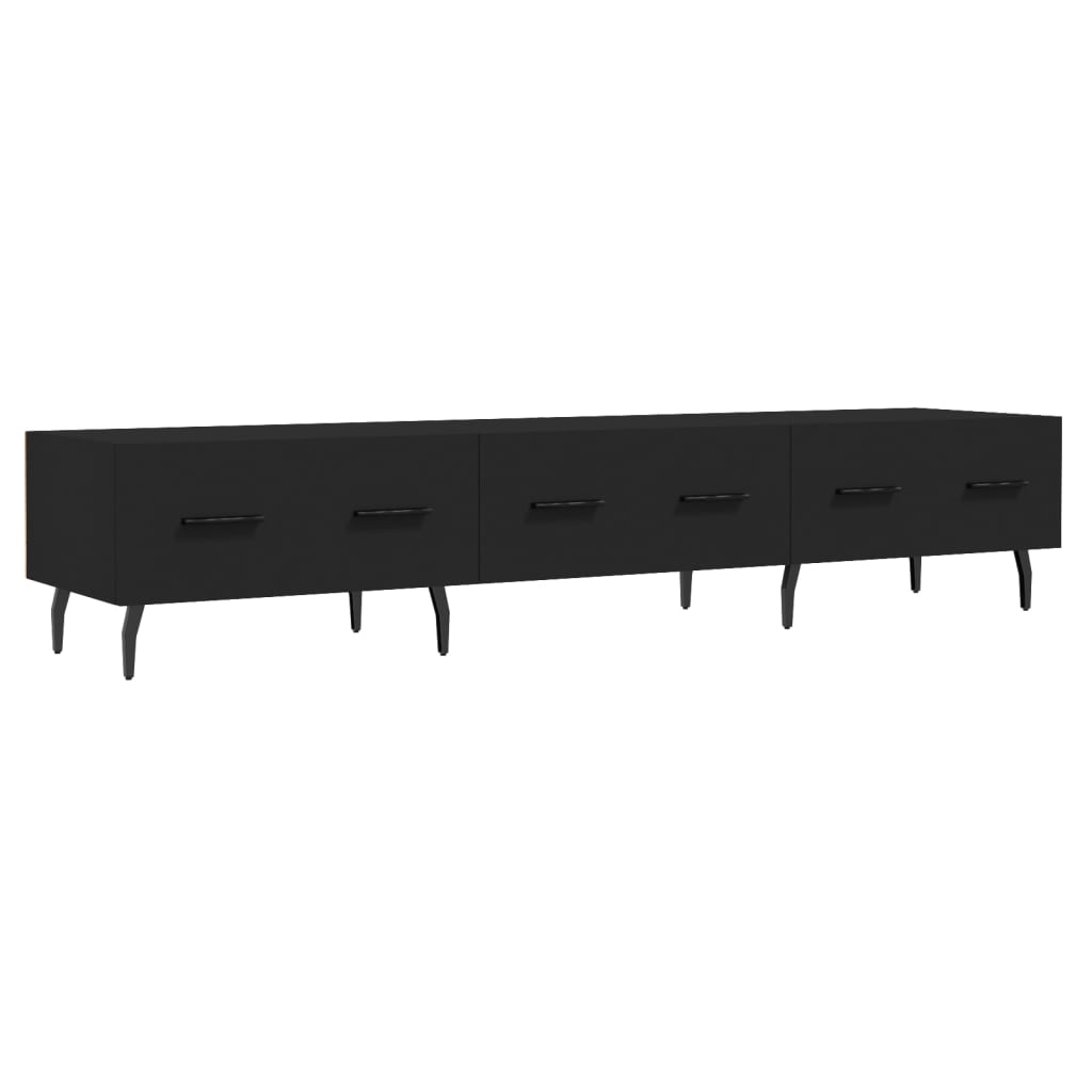 vidaXL Mueble de TV madera de ingeniería negro 150x36x30 cm