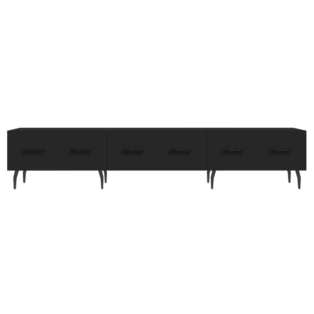 vidaXL Mueble de TV madera de ingeniería negro 150x36x30 cm