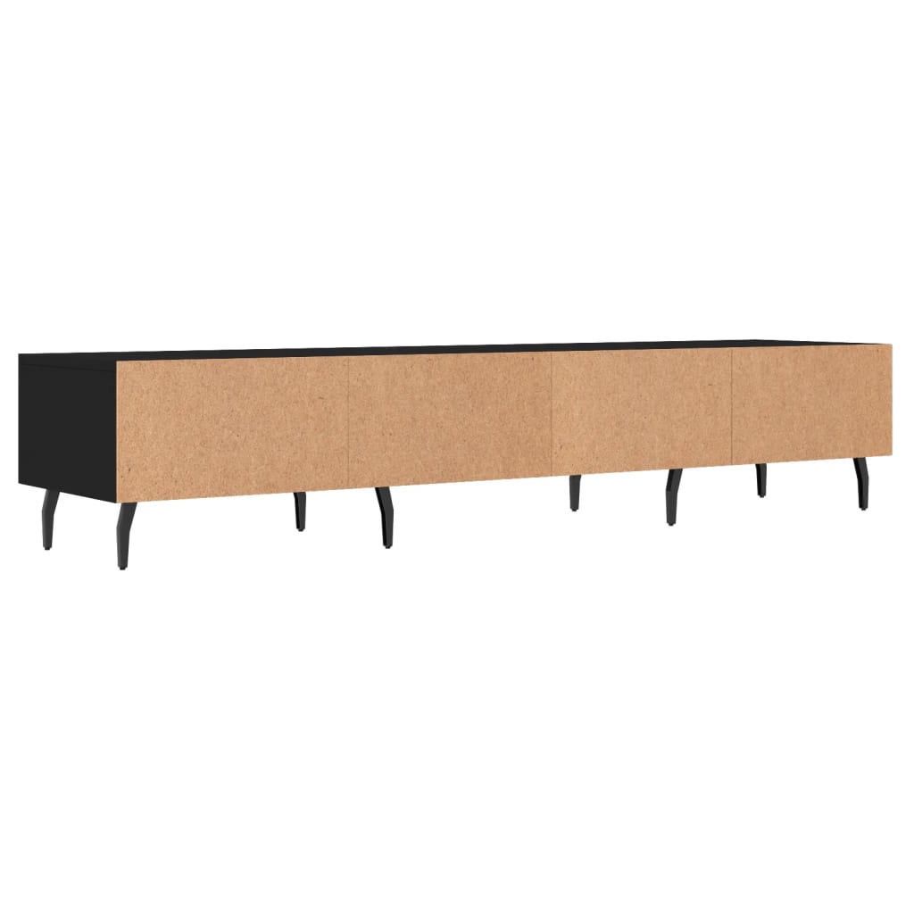 vidaXL Mueble de TV madera de ingeniería negro 150x36x30 cm