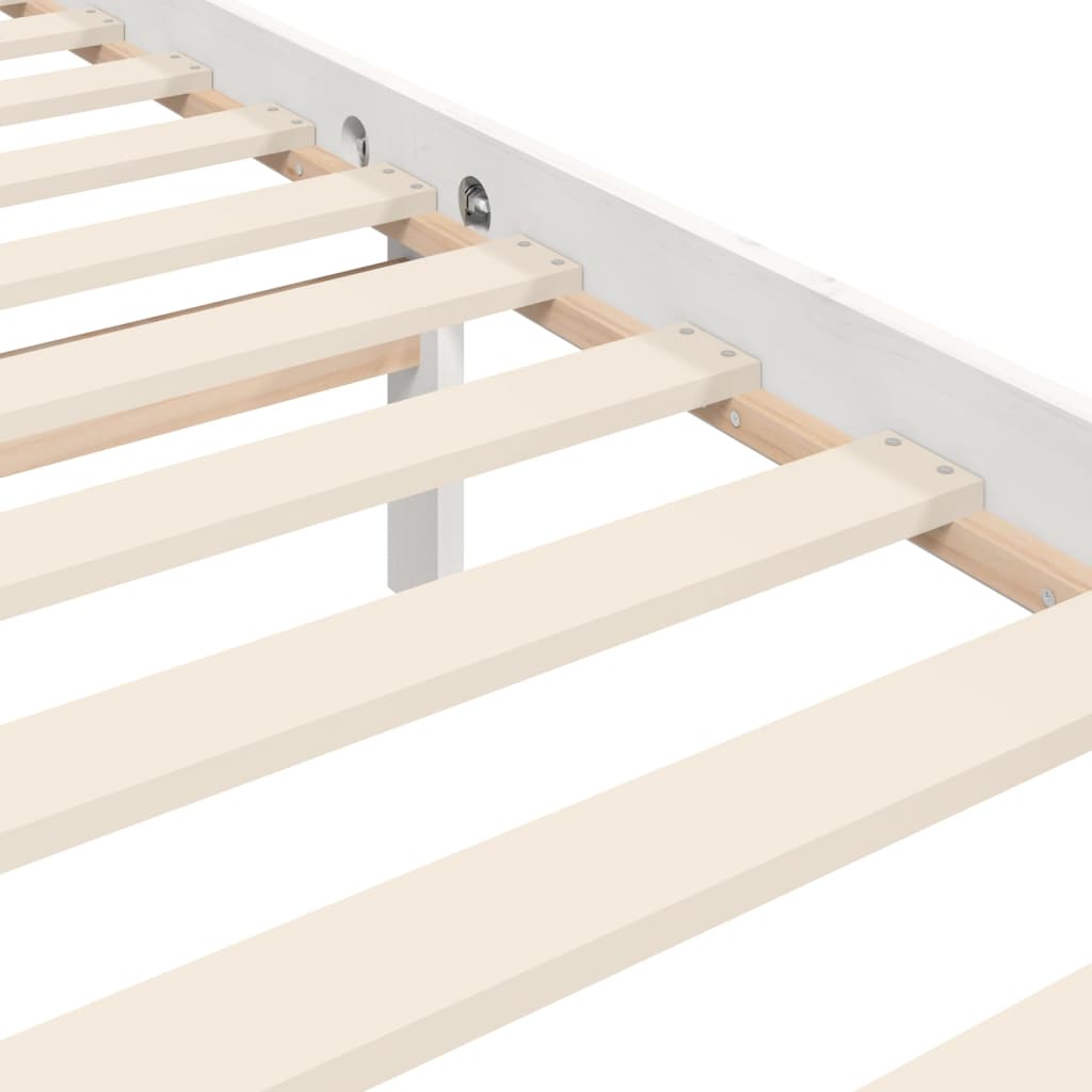 vidaXL Estructura de cama con cabecero madera maciza blanco 200x200 cm