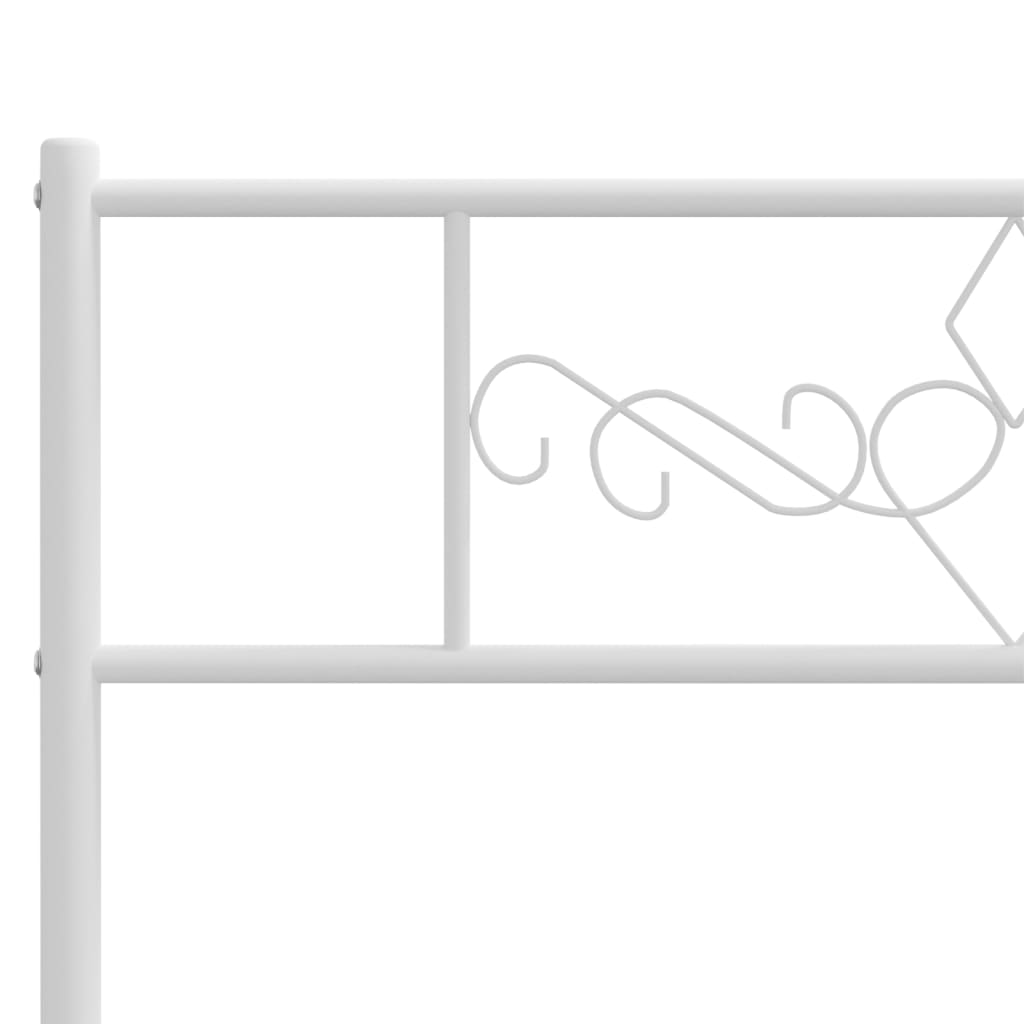 vidaXL Estructura cama metal con cabecero y estribo blanco 160x200 cm