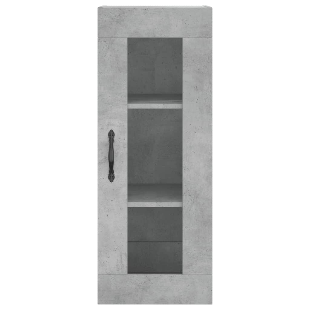 vidaXL Armario de pared gris hormigón 34,5x34x90 cm