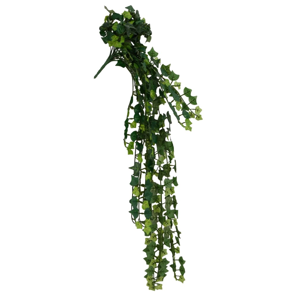 vidaXL Plantas artificiales colgantes 12 uds 339 hojas verde 90 cm