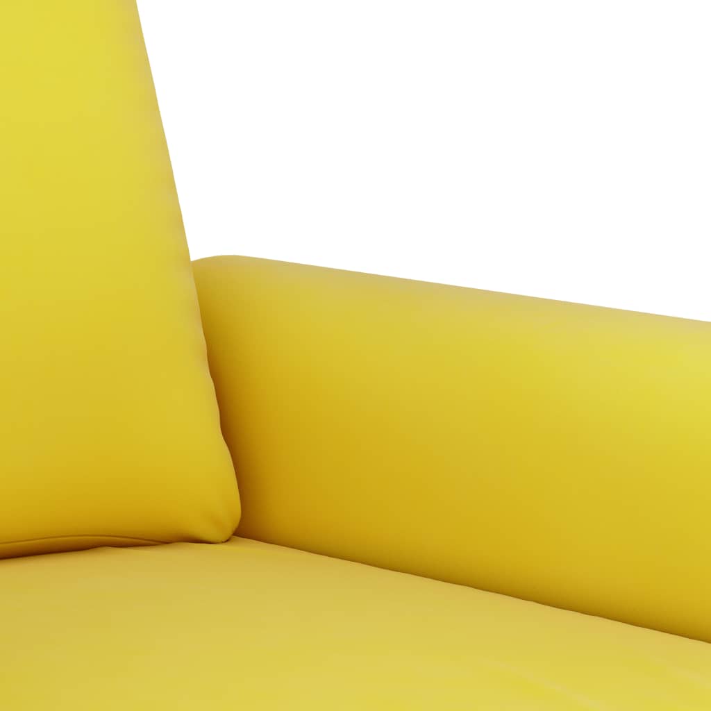 vidaXL Sofá de 3 plazas terciopelo amarillo 180 cm