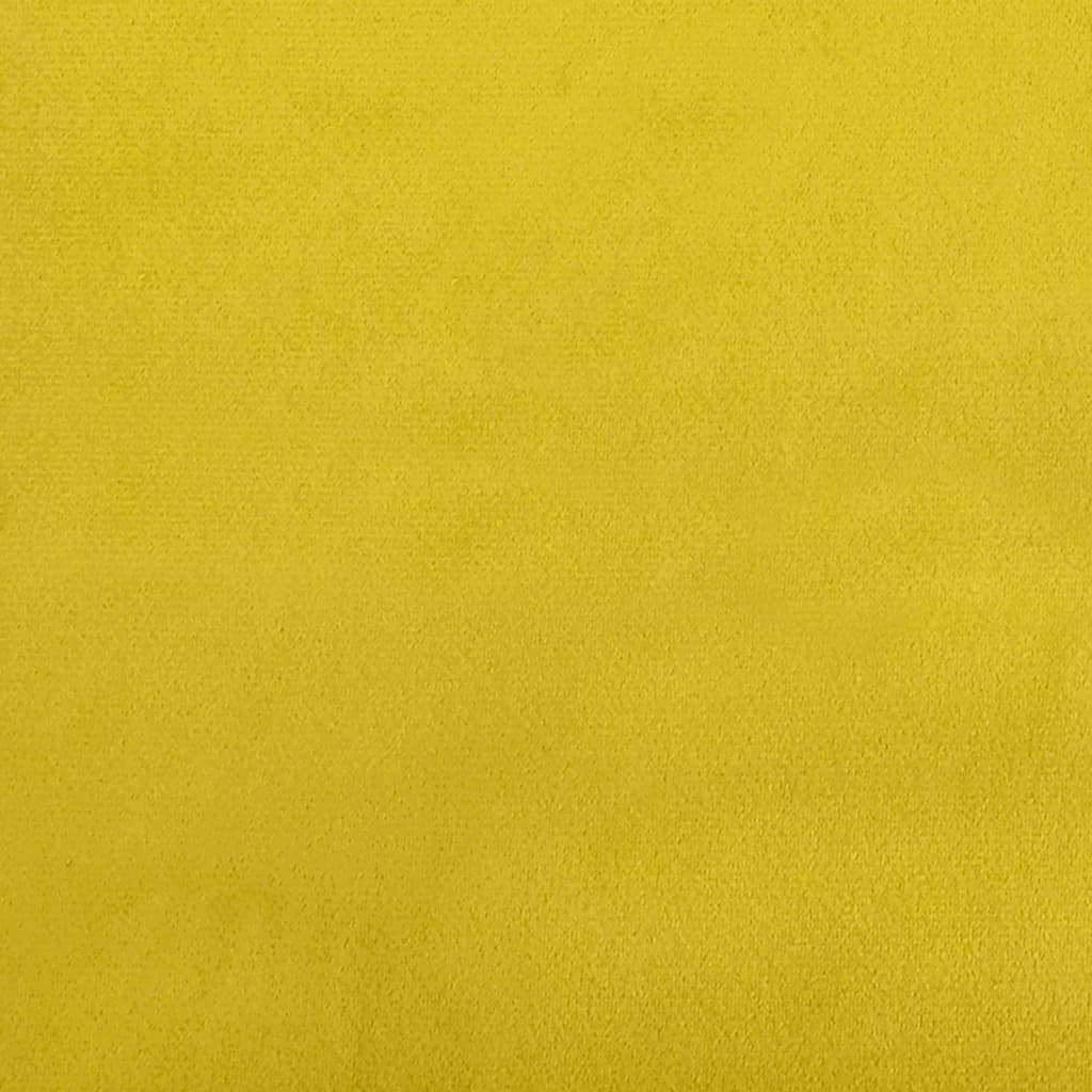 vidaXL Sofá de 3 plazas terciopelo amarillo 180 cm