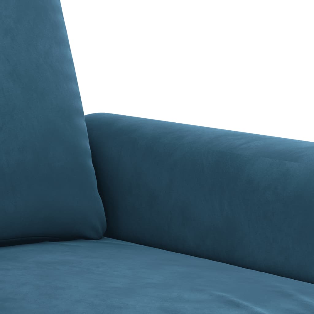 vidaXL Sofá de 3 plazas terciopelo azul 180 cm
