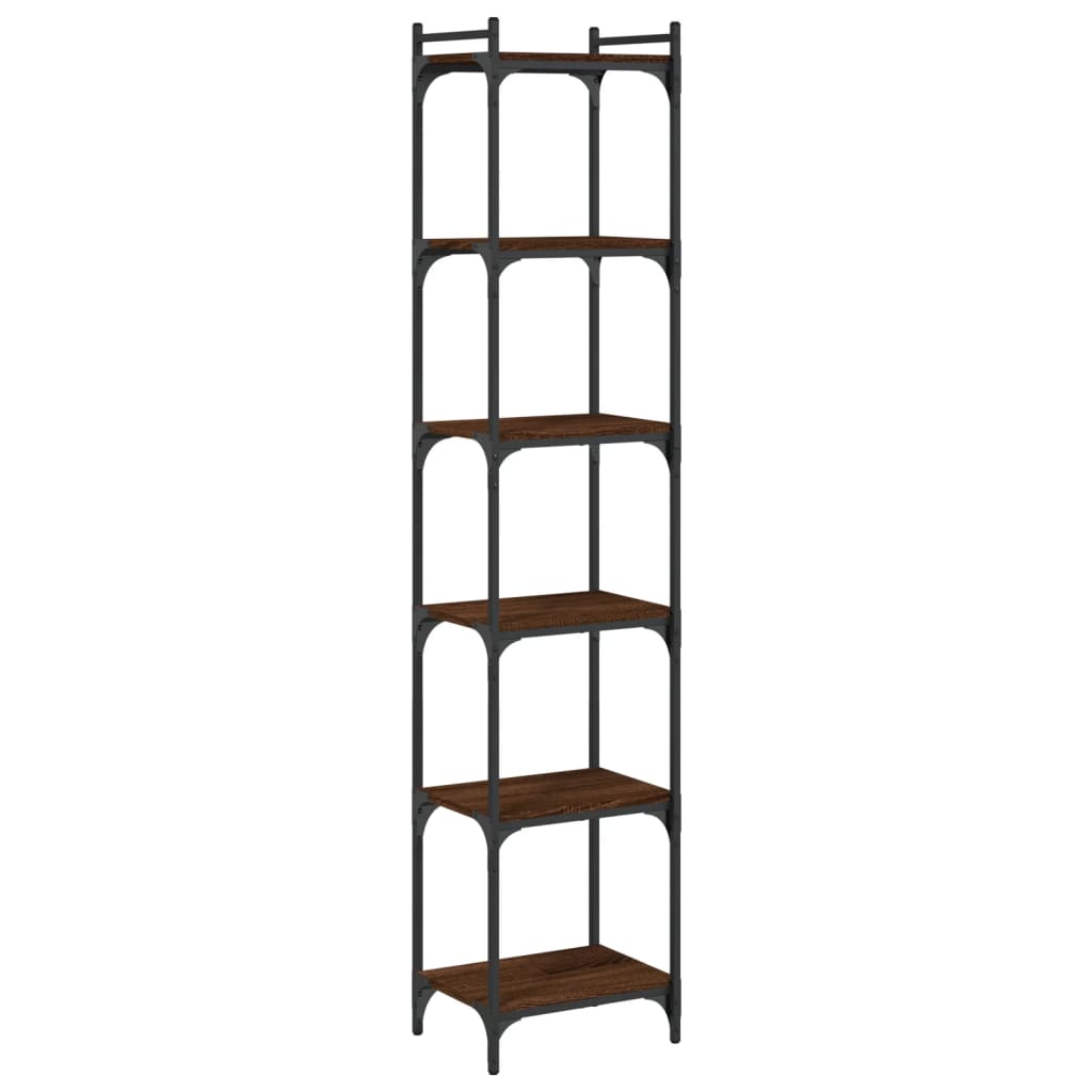 vidaXL Librería 6 estantes madera ingeniería roble marrón 40x30x188 cm –  Bechester