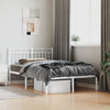 vidaXL Estructura de cama de metal con cabecero blanca 120x190 cm