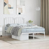 vidaXL Estructura de cama de metal con cabecero blanca 120x200 cm