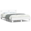 vidaXL Estructura de cama con cabecero y luces LED blanco 120x200 cm