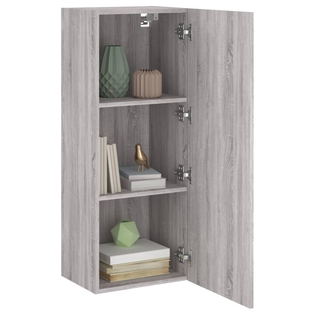 vidaXL Mueble TV de pared madera ingeniería gris Sonoma 40,5x30x102 cm