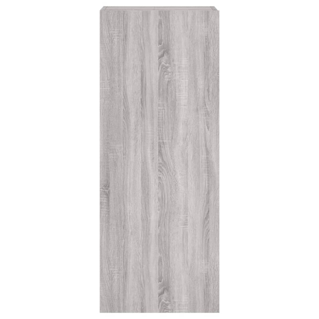 vidaXL Mueble TV de pared madera ingeniería gris Sonoma 40,5x30x102 cm