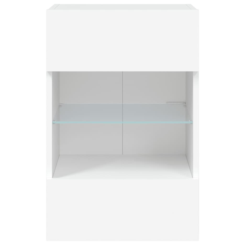 vidaXL Mueble de TV de pared con luces LED blanco 40x30x60,5 cm