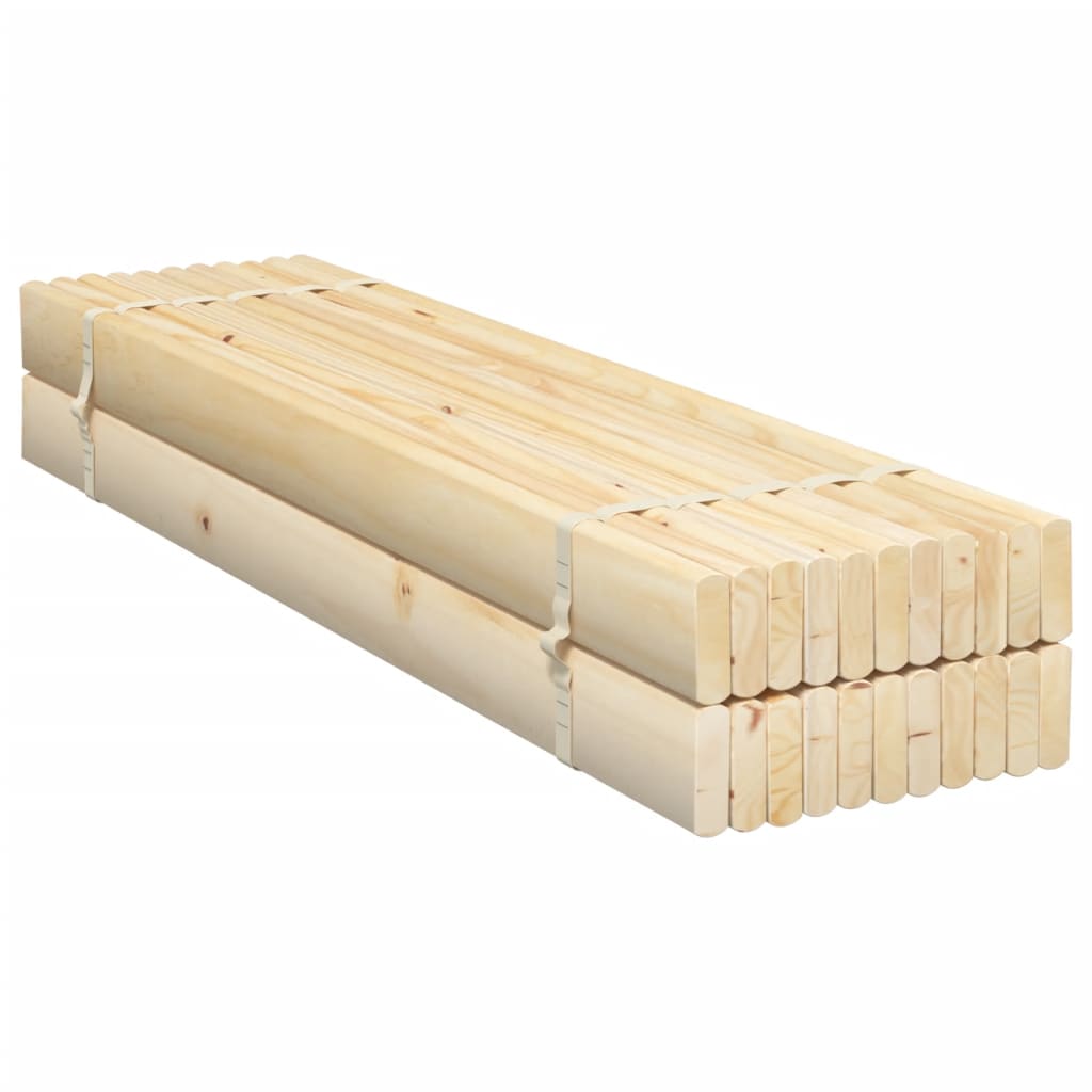 vidaXL Láminas de somier de cama madera maciza de pino 90x200 cm