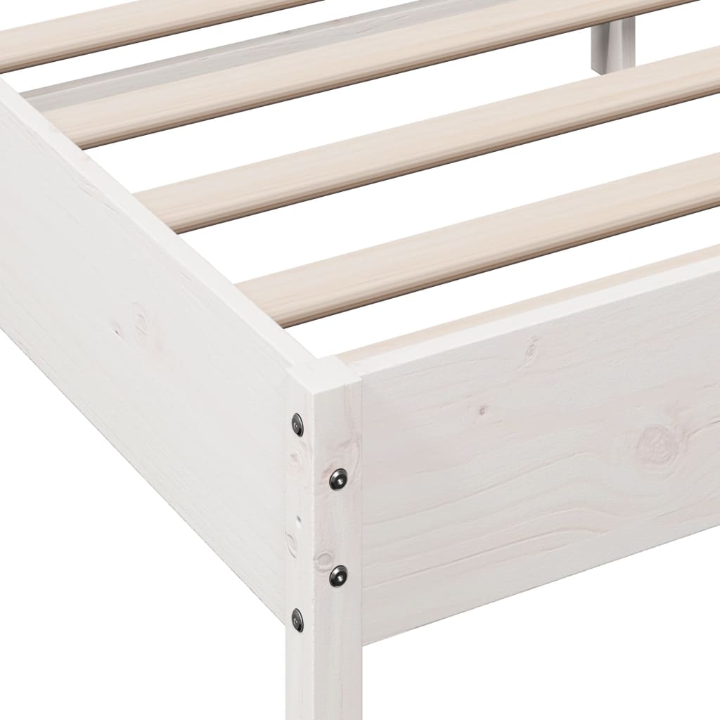 vidaXL Estructura de cama con cabecero madera de pino blanco 200x200cm