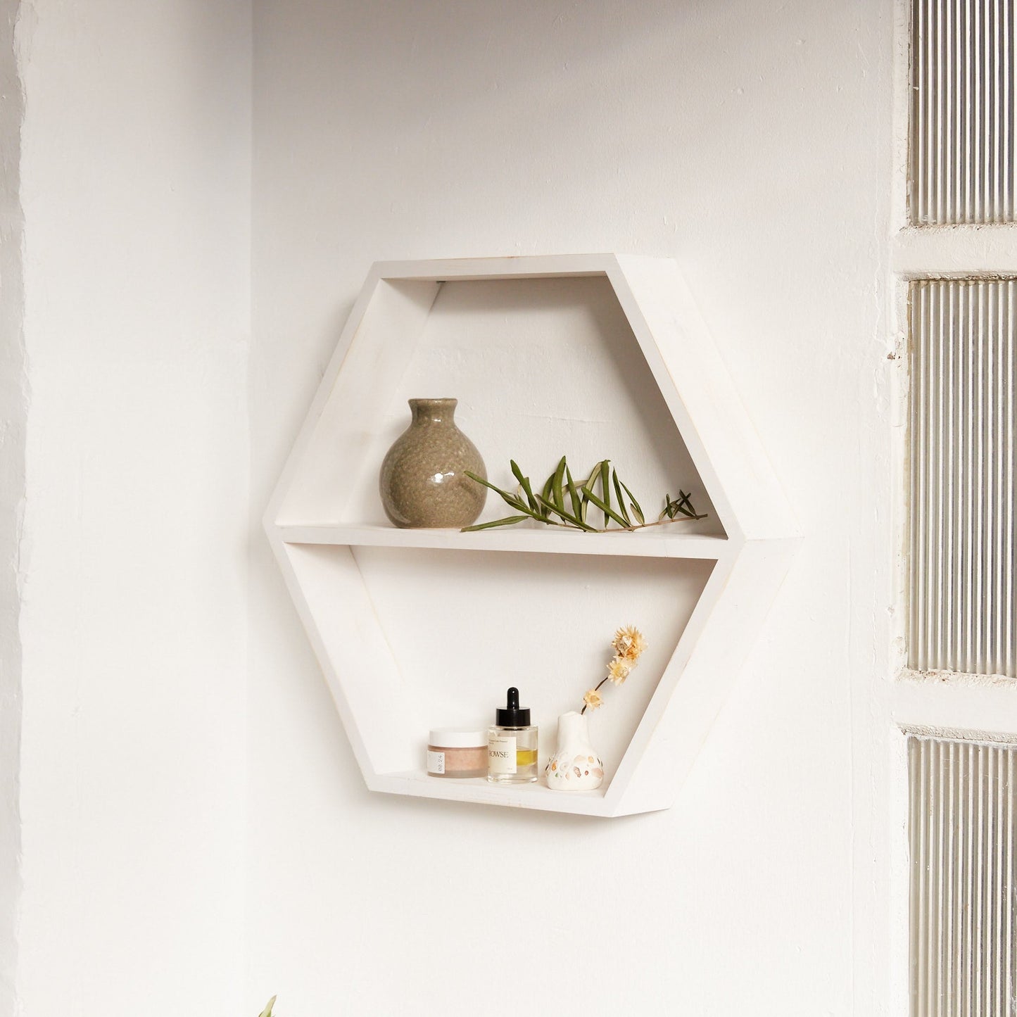 Estantería Hexágono Blanco 1 40 cm - Hannun