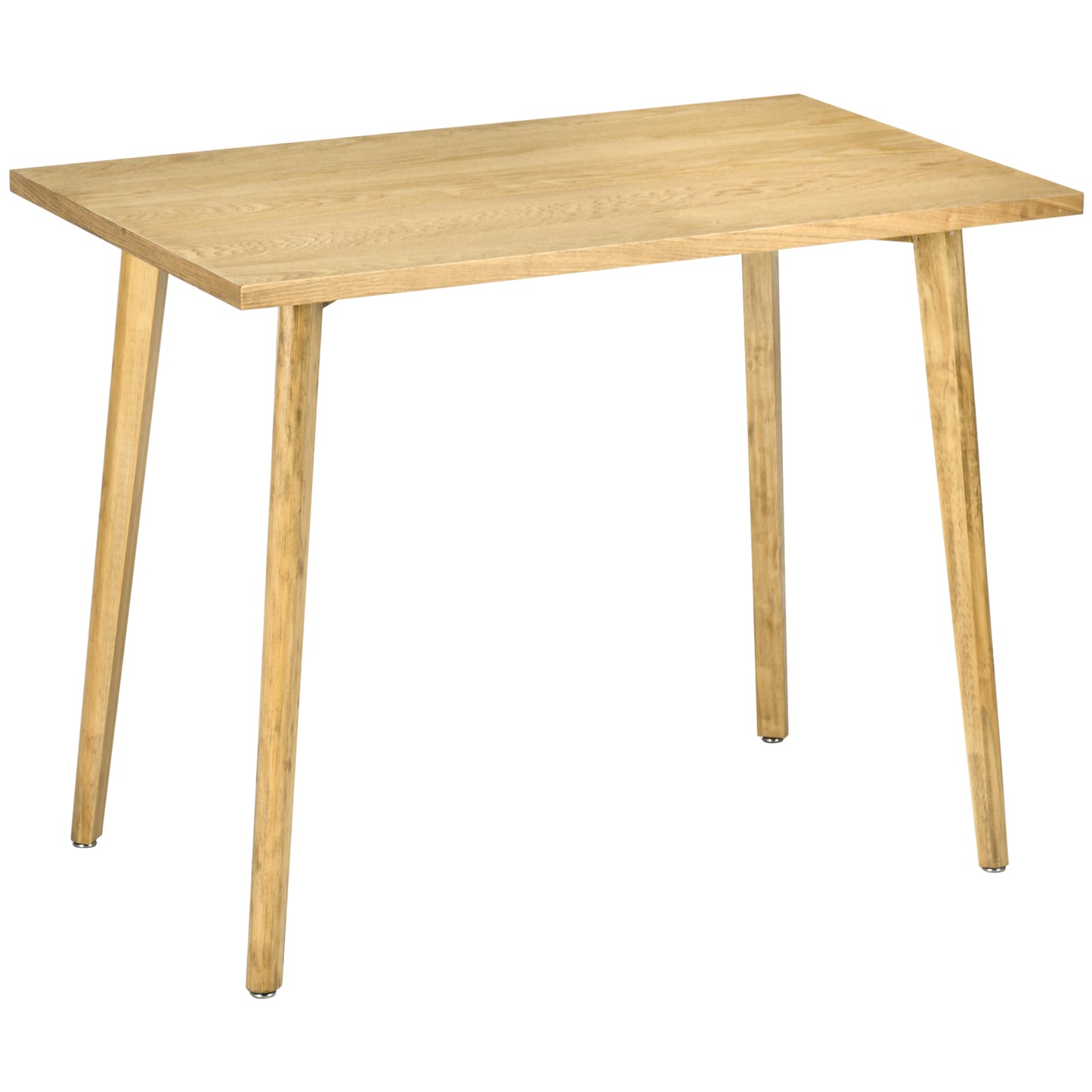 HOMCOM Mesa de Comedor Mesa de Cocina Rectangular Mesa para Salón con Patas de Madera de Pino para Oficina 98x60x76,5 cm Natural