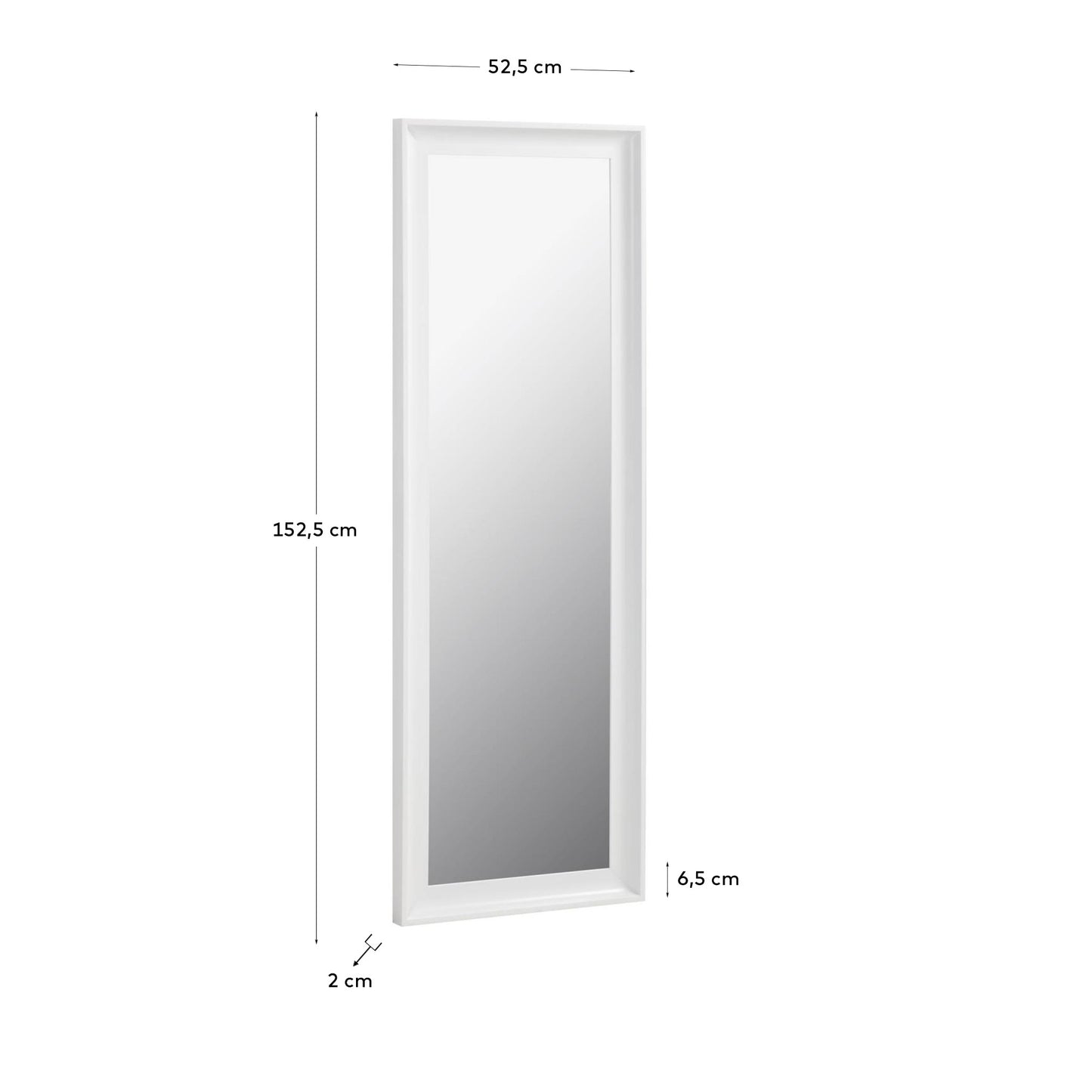 Espejo Romila 52 x 152,5 cm blanco