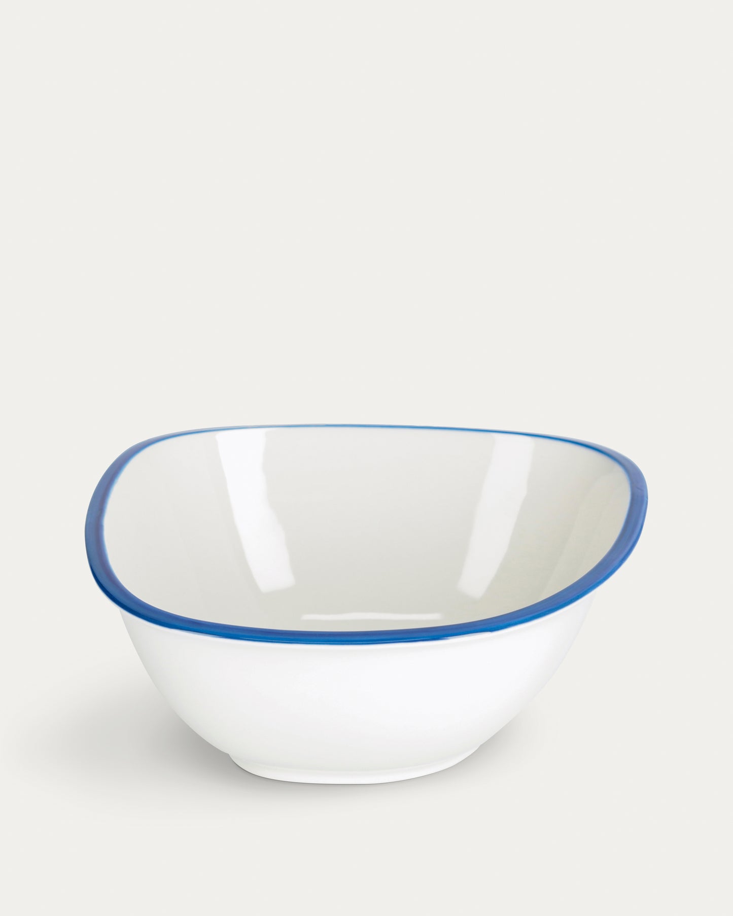 Bol grande Odalin de porcelana blanco y azul