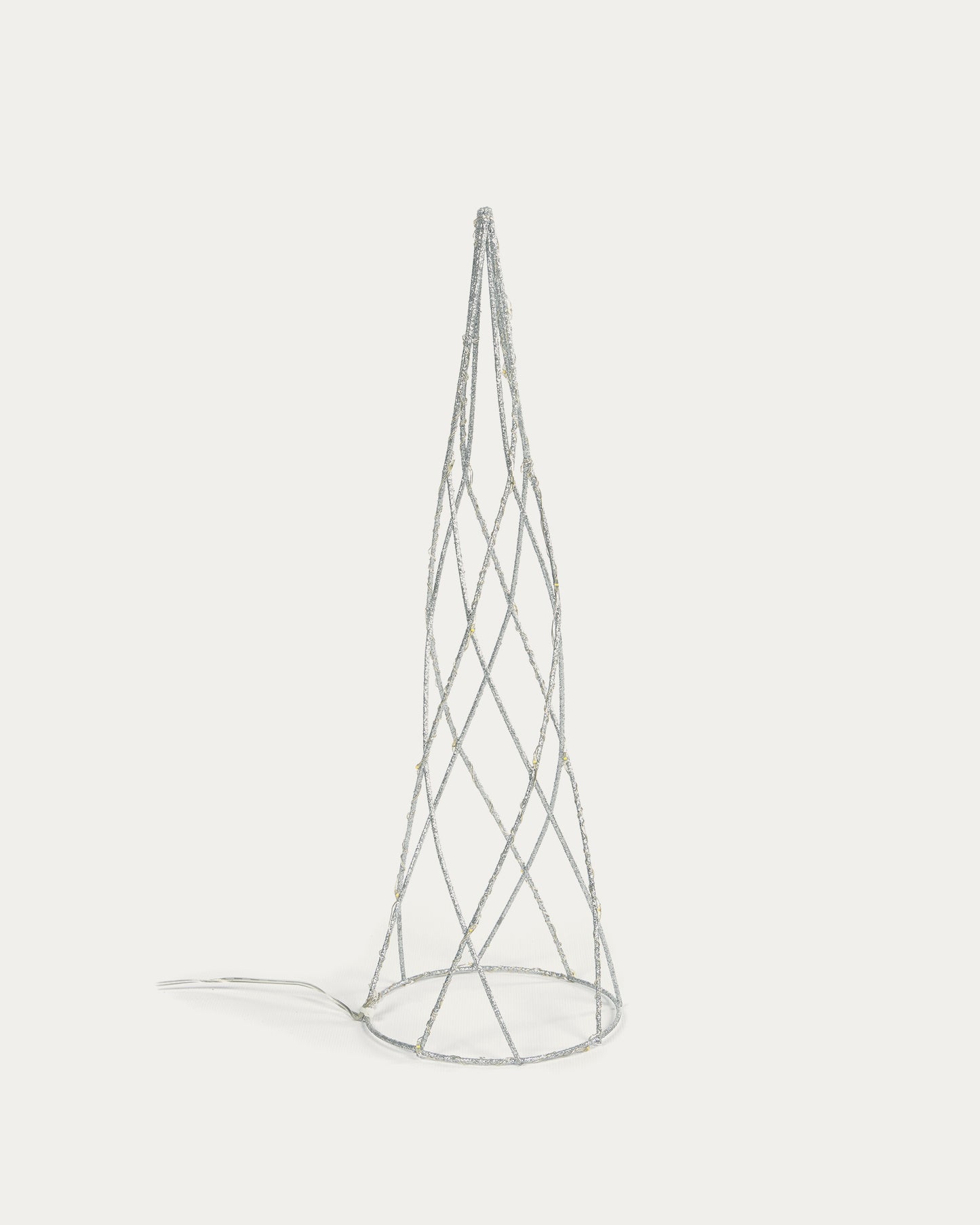 Cono árbol luminoso Shirly plateado