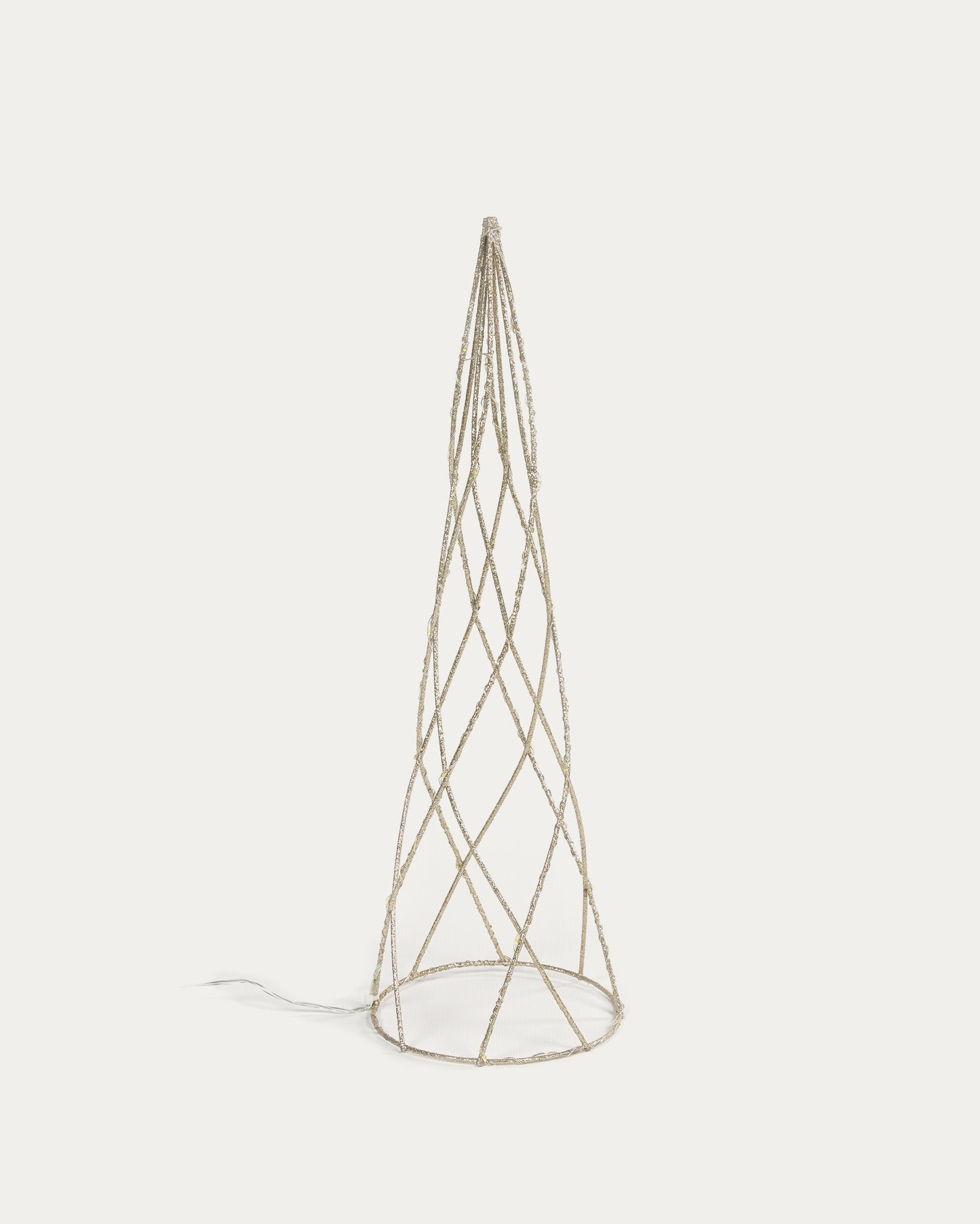 Cono árbol luminoso Shirly dorado