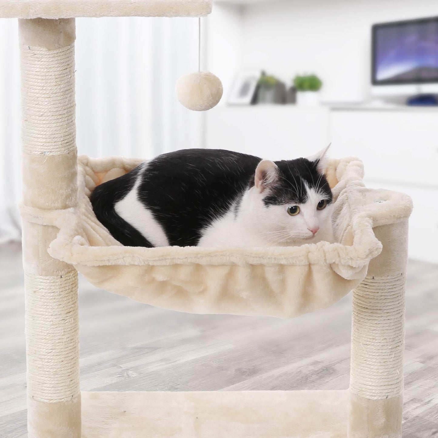 Árbol para Gato con Cesta de Peluche-Feandrea