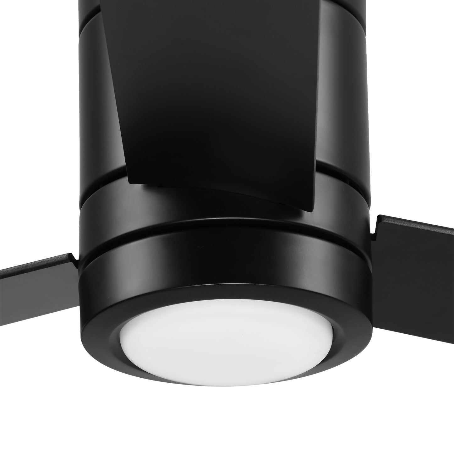 HOMCOM Ventilador de Techo con Luz LED Motor AC 48W Mando a Distancia 112 de Diámetro 3 Velocidades Temporizador 3 Aspas de Madera Silencioso para Dormitorio Salón Comedor Negro