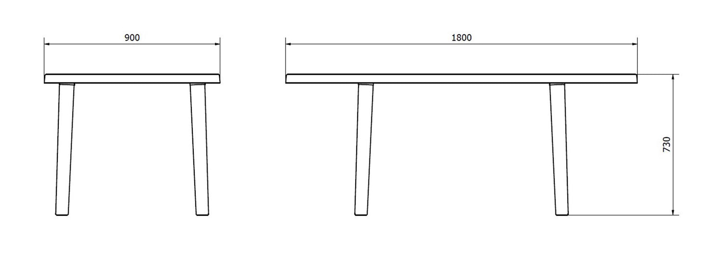 Garbar brava mesa oval exterior 180x90 blanco