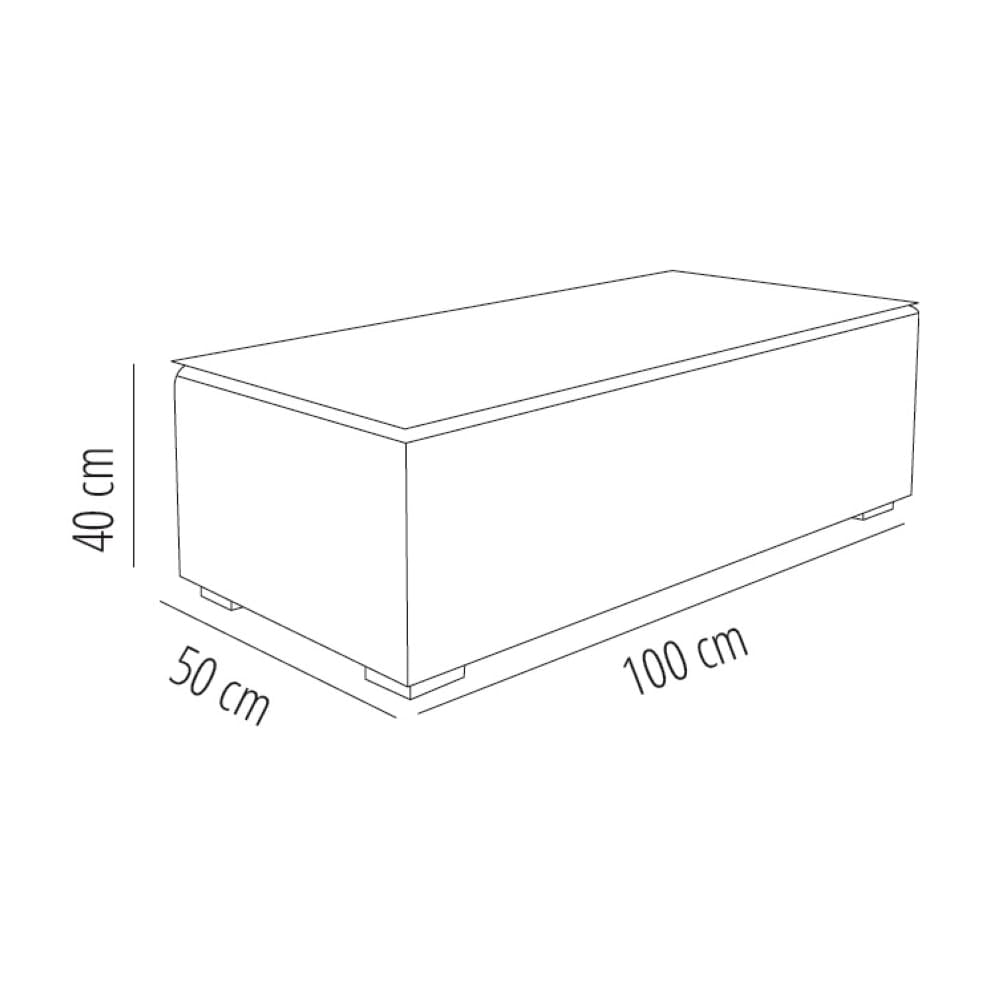 Garbar bruno mesa de centro interior, exterior 100x50 gris