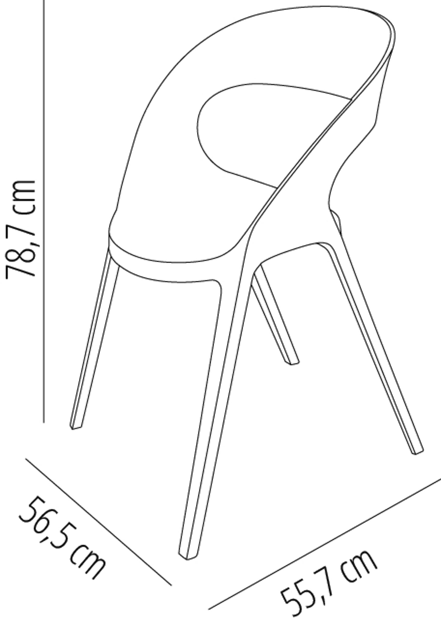 Resol carla set 2 silla interior, exterior arena