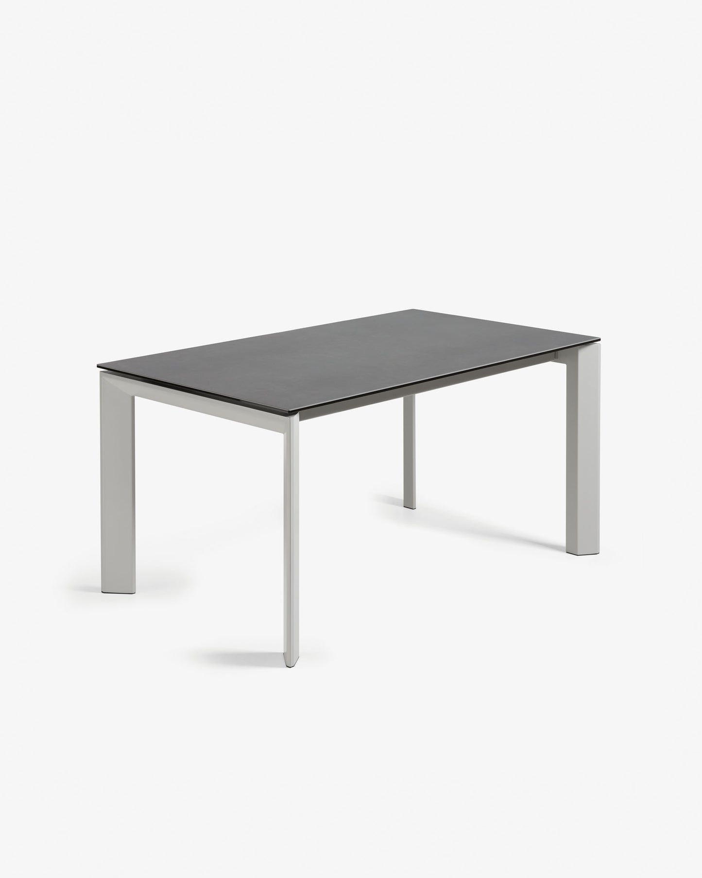 Mesa extensible Axis porcelánico acabado Vulcano Roca patas gris 160 (220) cm