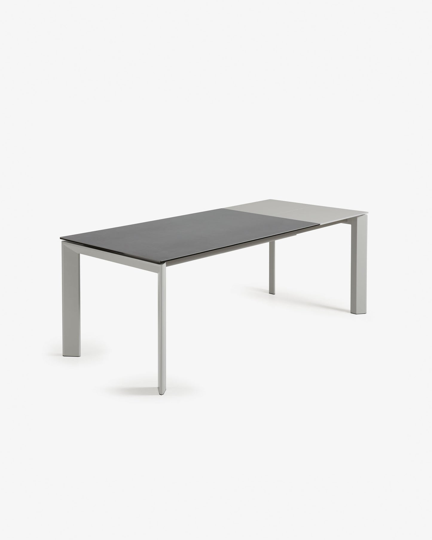 Mesa extensible Axis porcelánico acabado Vulcano Roca patas gris 160 (220) cm