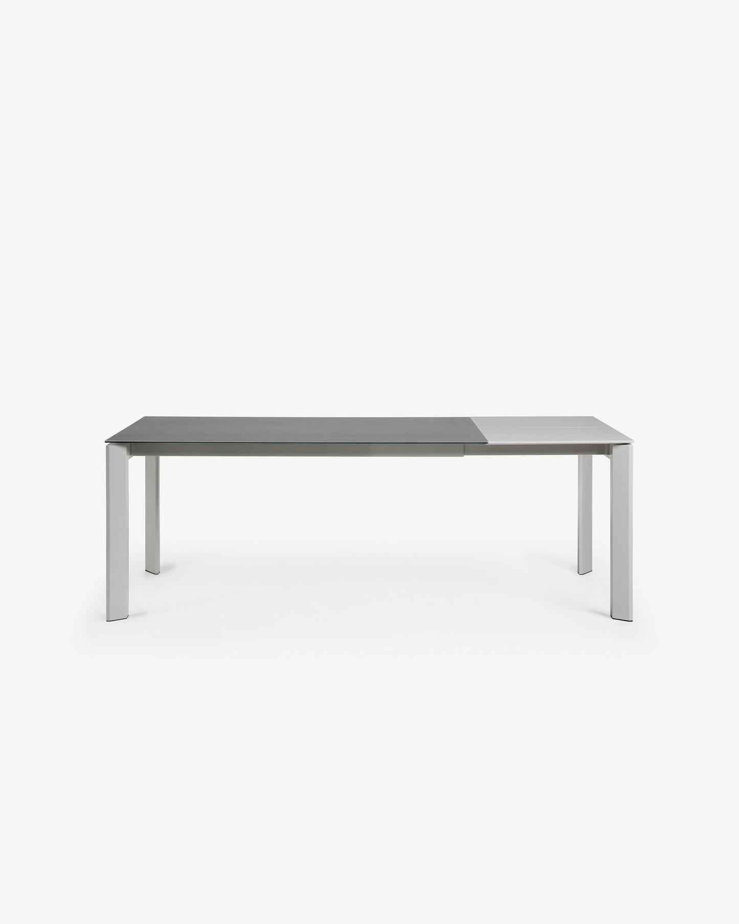 Mesa extensible Axis porcelánico acabado Vulcano Roca patas gris 160 (220) cm